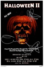 HALLOWEEN II Signed Poster 11x17 Jamie Lee Curtis, John Carpenter, and Rick Rose picture