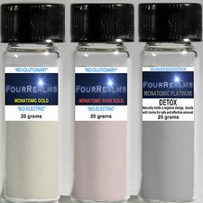 Monatomic Gold 25g, Monatomic Rose Gold 25g, Monatomic Platinum Gold 25g -3 pack picture