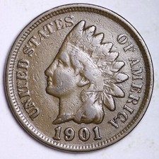 1901 INDIAN HEAD CENT G/VG  LOWEST PRICES ON THE BAY picture