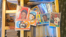 Vintage Sports Card Lot 1950s-90s Mantle Aaron Mays McCovey 250+ Cards Charity picture