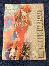 1996 Fleer Skybox Metal Allen Iverson Rookie RC #201 76ers Ex picture