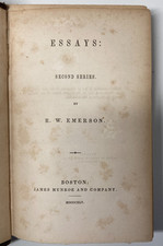 1845 Emerson Essays Second Series 1st Ed 2nd Printing Original Cloth picture