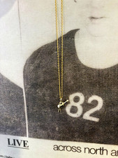 Malcolm Todd sweet boy necklace 925 gold plated, worn once from 2025 tour picture