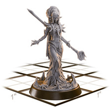 Arachnid Priestess Drow Cleric 32mm Resin Miniature D&D Tabletop RPG Figure picture