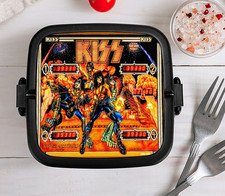KISS Band Pinball Machine Bento Box | Retro Rock Fan Lunch Case With Spoon picture