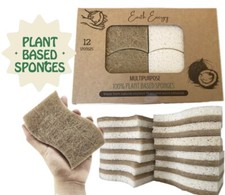 Plant Based Kitchen Sponges - 12 Pack - Coconut Fiber & Wood Cellulose Sponges picture