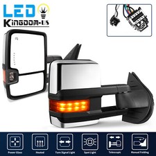 Power Heated Tow Mirrors for 2007-2013 Chevy Silverado Sierra 1500 2500HD 3500HD picture