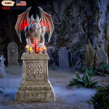 5.5 FT Grave & Bones LED Gargoyle  ONLY US... picture