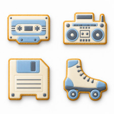 Retro Fun Cookie Cutters 1/2/4 - 4-6 inch picture