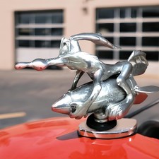 BEMKWG Coyote Trucks Hood Ornament Cartoon Vintage Car Coyote, Silver  picture