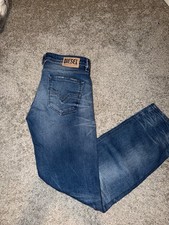 Diesel Larkee 0090D Regular Straight Stretch Jeans W31 L32 Blue Made in Morocco picture