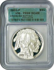 2001 P American Buffalo $1 ICG PR69 DCAM Gem Proof picture