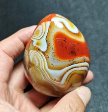 TOP 241.5 g Natural Polished Silk Banded Lace Agate Crystal Madagascar FF91 picture