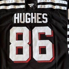 Jack Hughes @86 New Jersey Devils Black NWT picture