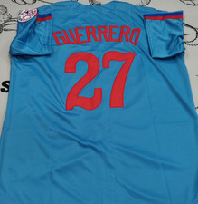 VINTAGE Vladimir Guerrero #27 Expos Throwback Powder Blue Sewn Stitched Jersey. picture