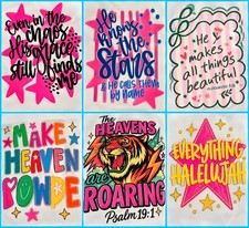 Lot of Faith Based Heat Transfers NEW Over 130 Pieces picture