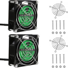 2pcs Computer Fan with AC Plug, 120mm x 25mm EC Axial 110V 115V 120V...  picture