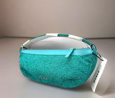 AUTH NWT $375 Staud Demy Glass Bead Zip Top Convertible Shoulder Bag In Teal picture