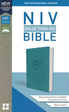 NIV Value Thinline Bible Blue, Imitation Leather BRAND NEW in Shrink Wrap picture