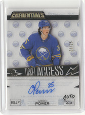 OWEN POWER 2024-25 UD Credentials AUTO TICKET ACCESS ACETATE '23-24 UPDATE 25/25 picture