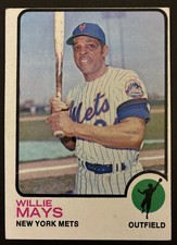 WILLIE MAYS 1973 Topps #305. New York Mets. HOF. 2-time NL MVP. picture