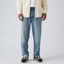 NWT $98 Men Size 36x32 Levi's Premium 568 Loose Straight Linen+ Light Wash Jeans picture