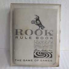 VTG 1963 PARKER BROS ROOK Card Game Four Suit Numerical Card Game & Rule Book picture
