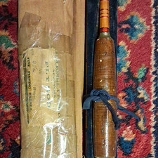 Abercrombie & Fitch Vintage Bamboo Fly Fishing Rod w/ Tube & Cloth Bag picture