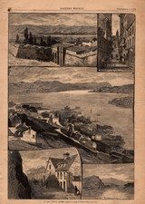 1879 Harper's Weekly September 6 In and around Quebec original print picture