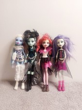 Mattel Monster High Lot of 4 Fashion Dolls Abbey Frankie Draculaura Spectra Vtg picture