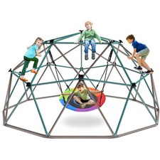 Hapfan 10ft Climbing Dome with Saucer Swing Rust-Resistant Outdoor Playset 800lb picture
