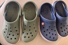 Bestseller Crocs Unisex BAYABAND Clog Navy Blue + Army Green Soft Comfort M5 W7 picture