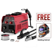 ARCCAPTAIN 130Amp 3-in-1 MIG Welder 110V Portable Gasless With Welding Helmet picture