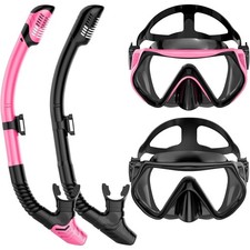 2 Set Snorkeling Gear for Adults, Dry-Top Snorkel Set Scuba Diving mask picture