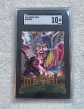 1995 Marvel Metal #13 Thor ~SGC 10~ POP 2  RARE Marvel Metal rc Avengers THOR picture
