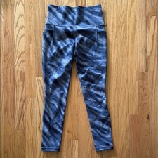 Athleta Salutation Stash Pocket II 7/8 Leggings - Blue grey good cond cozy picture