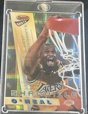 1996-97 Bowman's Best Shots Shaquille O'Neal Atomic Refractor lakers card READ picture