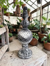 Large Weathered Resin Finial Statue French Country Architectural Decor 19.5