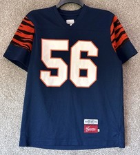 Used 2012 Supreme Bengals Football Jersey #56 Blue Orange Large 100% Authentic picture