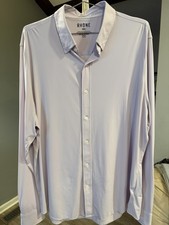 Men’s Rhone Commuter Shirt Fine Italian Fabric Lavender Dusk Size XL EUC picture