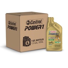 Castrol Power 1 4T 10W-50 Full Synthetic Motorcycle Oil, 1 Quart, Case of 6 picture
