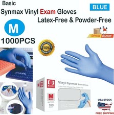 1000PCS Basic Blue Vinyl Synmax Exam Gloves M-SIZE picture