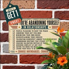 Relationships Philosophy Saying Poster Tin Sign Inspirational Family Plaque 8x12 picture