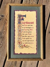 Vintage Isaiah 41:10 Framed Christian Wall Art Gold Frame Scripture Decor picture