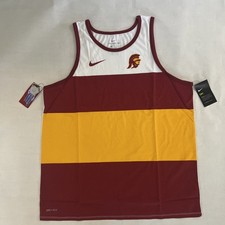 Men’s NWT Package Nike Dri Fit USC ✌️Trojans Tank Top Printed Size XL picture