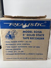 Realistic model 505A auto-level portable tape recorder NOS Near Mint For Age picture