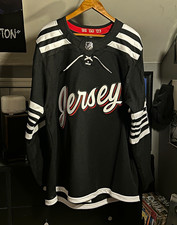 adidas Primegreen New Jersey Devils Jack Hughes #86 NHL Hockey Jersey Men 54 picture
