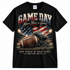 Game Day Football Shirt Vintage USA Sports Fan Graphic T-Shirt S-5XL picture