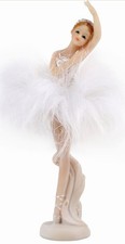 Ballerina Figurines, Exquisite Tiny Dancing Ballet Sculpture Feather Tutu  picture