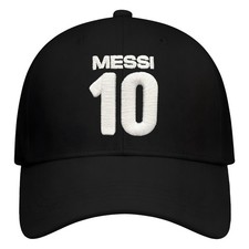 2026 Argentina Team Licensed Soccer Messi 10 Cap - Black Color 3 Stars Big Logo picture